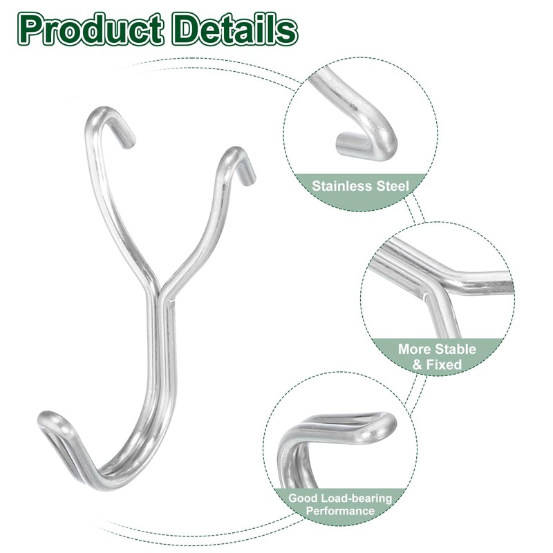 sourcing map 50Pcs Pegboard Hooks, Stainless Steel 1 Inch Spacing