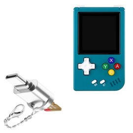 BoxWave Adapter Compatible with Anbernic RG Nano - Micro SD Card miniReader, USB Type-C OTG Reader USB3.0 Adapter Keychain - Metallic Silver