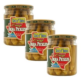 Talk O' Texas Crisp Okra Pickles Mild 16 Oz (Pack of 3) by Talk O Texas