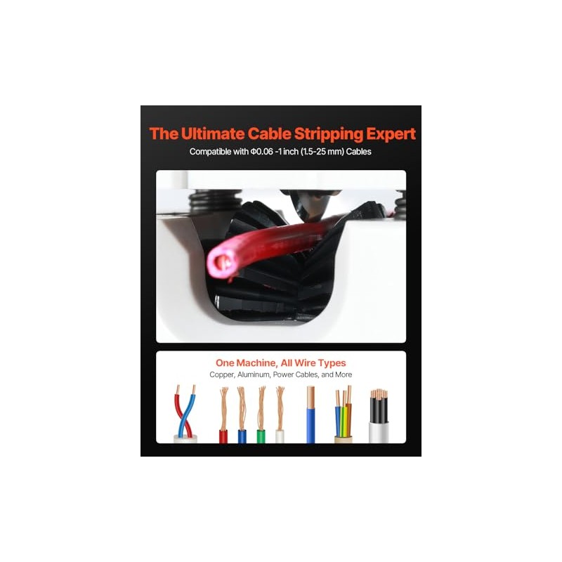 VEVOR Peladora de Cables Manual de 1,5-25 mm, Peladora de