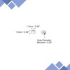 sourcing map Glass Bugle Beads,1.5x1.5mm Electroplating Silver 1400Pcs