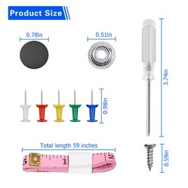 Mandark 60PCS Car Roof Headliner Repair Kit, Vehicle Roof Snap Rivets Retainer with Installation Tool, Automotive Repair Buckle for Interior Ceiling Cloth Fixing, Universal for Most Cars (Black)