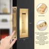 AcxdJnye Pocket Door Hardware,Recessed Finger Flush Pulls with Edge Pull,Sliding
