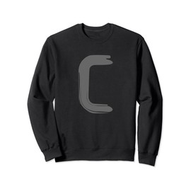 Creative Bold Dark Grey Letter C - Alphabet - Marker Design Sweatshirt