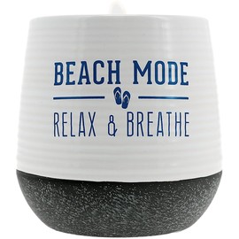 Pavilion Gift Company - Beach Mode - 11 oz Wax Reveal Secret Surprise Message Single-Wick Jasmine Scented Candle Beach Boat Lover Friend Gift Cottage Water Front Ocean Seaside Housewarming Present