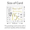 Hunts England - 15th Wedding Anniversary Card - Happy Crystal