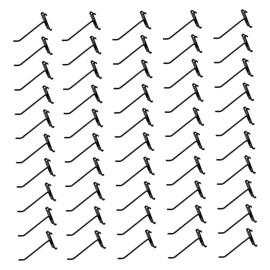 Unbranded Wire Metal Hanger Retail Long Gridwall Hooks Grid Panel Display 50 PC Black 4''