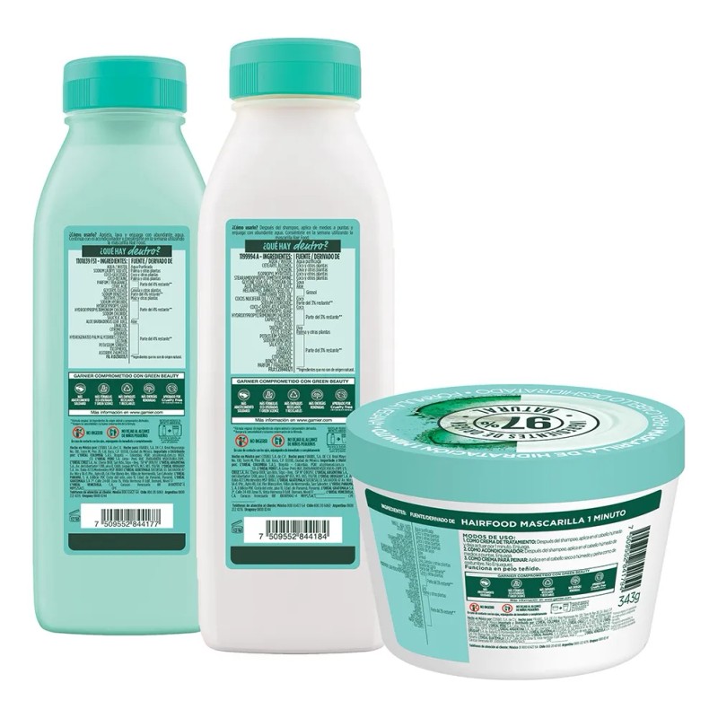Kit Garnier Fructis Hair Food Aloe Vera Rutina pelo deshidratado