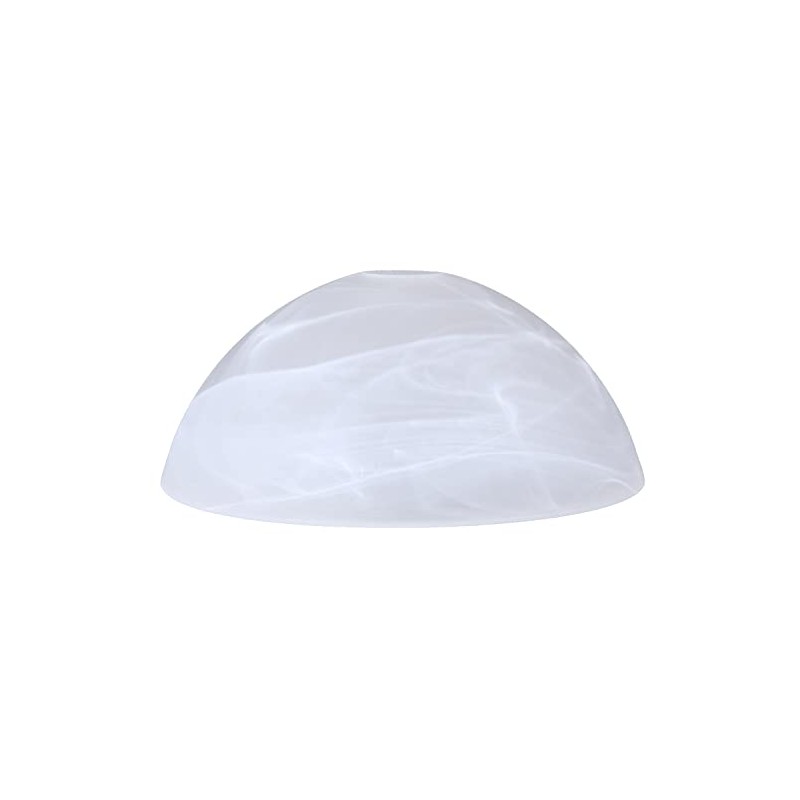 Lamp Glass White Diameter 250 mm Alabaster Glass E27 Replacement
