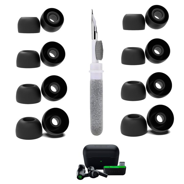 Vykyntow 8 Pairs Replacement Ear Tips Compatible with Razer Hammerhead,