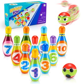 Adeokay Pack of 12 Bowling Set Children, Can Throwing Toys from 2 3 4 5 6 Years Children's Toy Children's Games Educational Games Gift Montessori Toy from 2 Years Boys Girls Outdoor Games for Children