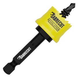 1 x SabreCut HSM022 22mm High Performance Thin Wall Sheet Steel Hole Saw Kit Features Steel Body and HSS M42 Cobalt Arbour with Progressive Tooth Profile for Cutting Wood Plastic and Steel