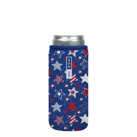 Sok It CanSok Sleeve for Beer & Soda Insulated Neoprene Cover (Star-Spangled, 12oz Slim Can Sleeve)
