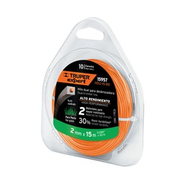 Truper Expert HDU-15-80, Rollo de Hilo Dual para desbrozadora 2mm x 15 m