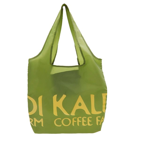KALDI COFFEE FARM 2022 Eco Bag, Tote Bag, Foldable, Shopping, Cash Register Bag, Compact, Folding Eco Bag, Present, Gift, Authentic, Khaki, Light Blue, Mail Order, Khaki