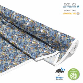 HEKO PANELS Oxford Waterproof Fabric Sold by the Metre Canvas Fabric Polyester Fabric for Sewing Fabrics Furniture Decorative Fabrics Crafts Waterproof Opaque Comics Navy 1 Metre 155 x 100 cm