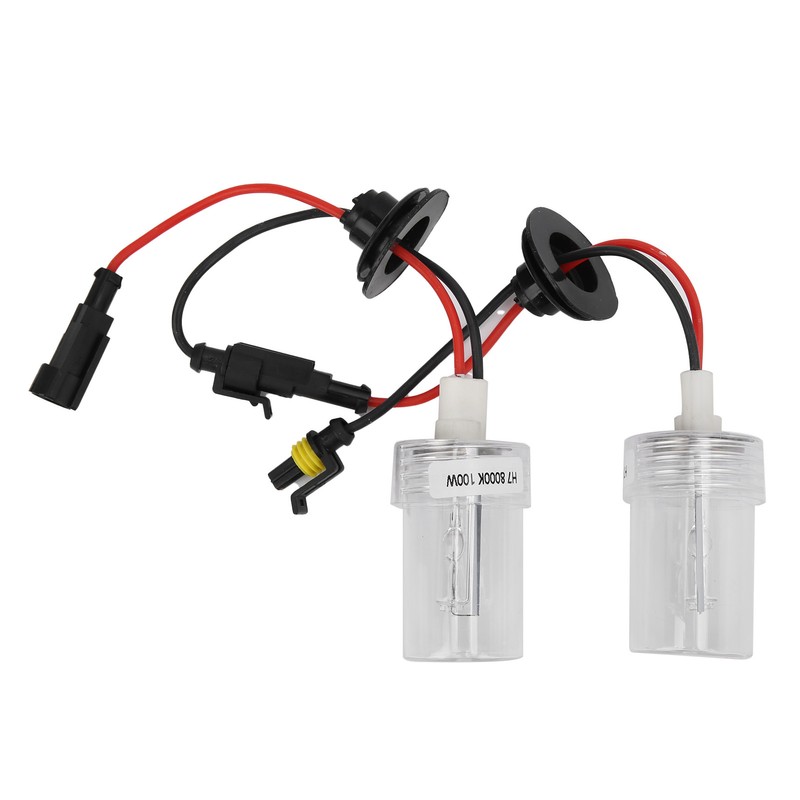 2Pcs Auto Headlight Bulb Headlamp Xenon HID 100W 8000K H7