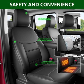 xipoqix Seat Cover Compatible with 2022-2024 Ford Maverick Full Set Black Car Seat Protector Replacement for 2022 2023 2024 Ford Maverick Accessories