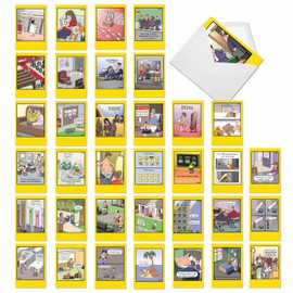 NobleWorks - 36 Assorted Set Funny Mixed Occasions Cards Bulk Box w/Envelopes, Humor Birthday Get Well Friendship (36 Designs, 1 Each) - Whyatt's Wide Variety AC9382XXG-B1x36