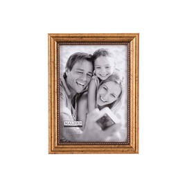 Malden International Designs 2177-57 Classic Wood Picture Frame, 5x7, Gold