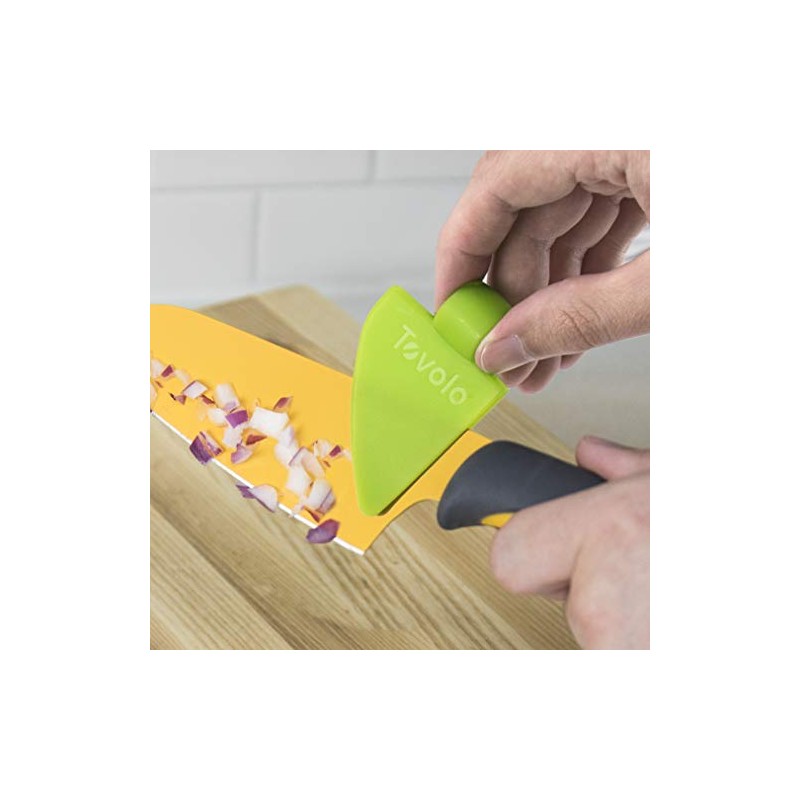 Tovolo Knife Cleaner, One, Charcoal/Spring Green