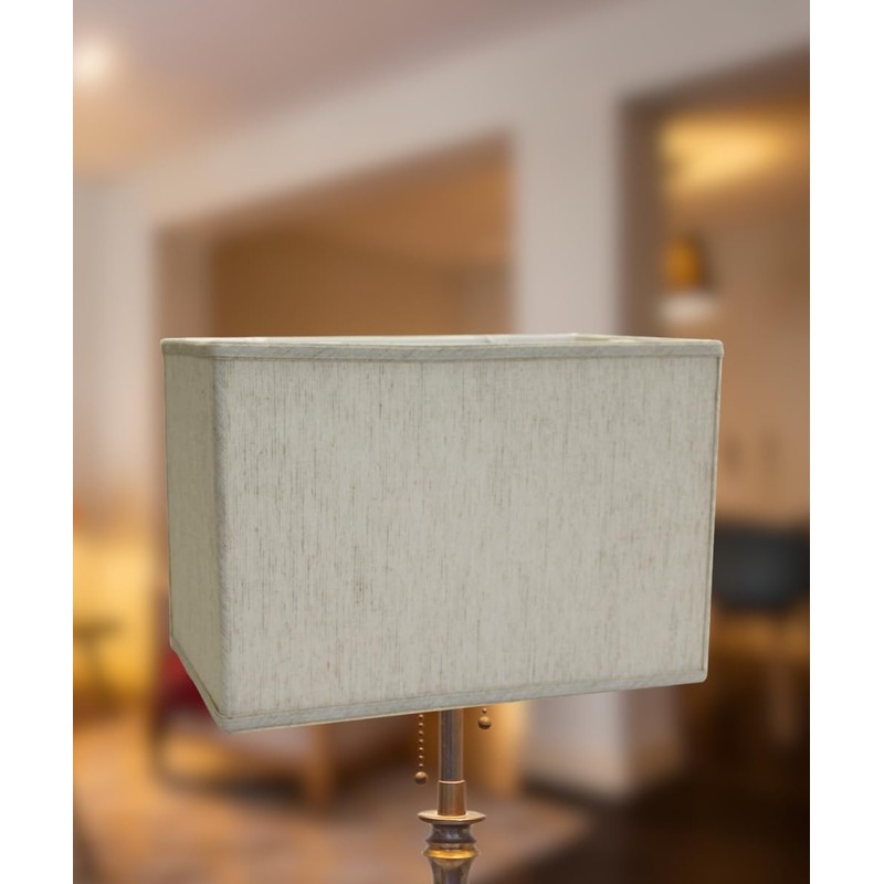 Rectangular Drum Lampshade (10x16) (10x16) x 11 Softback Textured Oatmeal