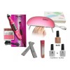 Minisun Kit Gel Gama 6p+lampara 9w Rosa+pulidor+base+top+aceite+lima