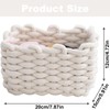 2 Pack Small Woven Baskets, Natural Cotton Rope Woven Baskets