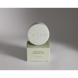 m'chel High Shine Shampoo Bar - Biodegradable Draining Tray - Non-Toxic Solid Shampoo - Sensitive Scalp - Vegan, Paraben-Free, Sulfate-Free – All Hair Types, Made in USA - 2.1oz