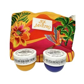 Sol de Janeiro, Set de Mini Cremas en Bolsa Exclusiva, Crema Bum Bum y Crema Delicia Drench, 25ml cada una