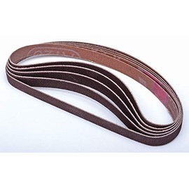 Eastwood 3/8 in. X 13 in. Sanding Belts Belt Sander Tool For Woodworking Metal Polishing 80 Grit Replacement For Eastwood Mini Belt Sander Arm Pack Of 5