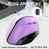 memzuoix Ergonomic Vertical Wireless Mouse - 2.4G Optical Cordless Mice