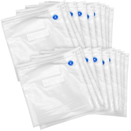 Rosenstein & Söhne Vacuum Bags with Valve: 20 Mega Pack Vacuum Sealer Bags, 26cm x 28cm Each (Vacuum Bag with Valve, Foil Bags with Valve, Vacuum Bags with Pump)