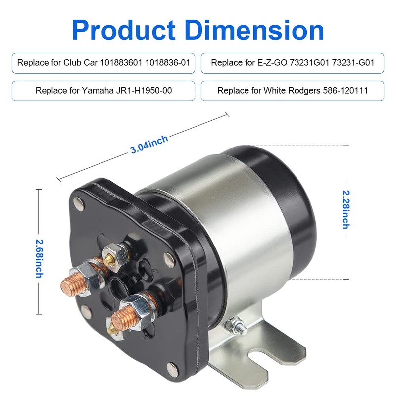 VANJING 36V 4 Terminal Solenoid Compatible with E-Z-GO Club Car