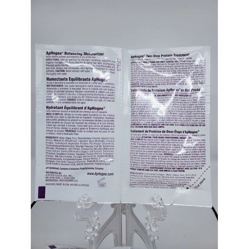 Aphogee Serious Care & Protection 2-Step Protein Balancing Moisturizer NOS