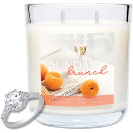 Jackpot Candles Sunday Brunch Candle with Ring Inside (Surprise Jewelry Valued at 15 to 5,000 Dollars) Ring Size 7