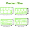 Ymapinc 4Pcs Circle Template for Drawing Drafting Plastic Circle/Oval/Triangle Shape