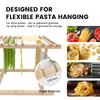 VAZINE Wooden Pasta Drying Rack with 12 Detachable Rods &