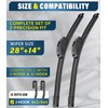 Pro Silicone Windshield Wiper Blade 28"+14" All-Season Performance