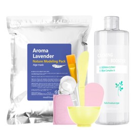 Large Size Modeling Pack Starter Pack Aroma Lavender 500g + 6 Pack Tools + Calming Multi Booster 500ml / 대용량 모델링팩 스타터팩 아로마 라벤더 500g+팩도구 6종+카밍 멀티 부스터 500ml
