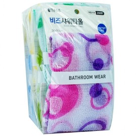 Clear day beaded shower towel 28 x 95cm 5 sheets 10ea