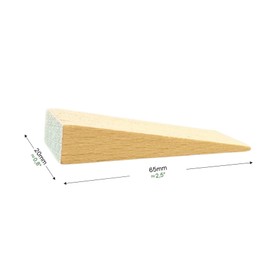 Tolux Wooden Wedges, Hardwood Wedge, Beech Wood Wedge, Wooden Doorstop, Handy Tool in Carpentry, Construction and Various DIY Projects, Size 65x20x12 mm, Pack of 10 pcs