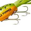Arbogast Hula Popper Topwater Fishing Lure, Frog Yellow Belly, G760