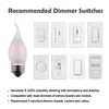 OPALRAY C35 6W Dimmable LED Candelabra Bulb, E26 Regular Base,