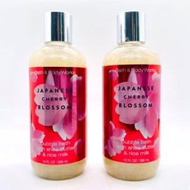 2 Japanese Cherry Blossom Bubble Bath Body Wash 10 fl.oz