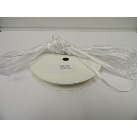 1 Bundle of 3mm x 10 metres Satin Ribbon White Satin Double Sided 3 mm