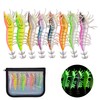 Luminous Shrimps Squid Jig Lure, 8PCS Artificial Fishing Lure Baits