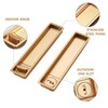 Pocket Door Lock Hardware with Pull, Recessed Handle Latch,Invisible Sliding