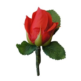 Angel Isabella Build Your Wedding Package-Artificial Real Touch Rose Boutonniere Red White Black Wedding Theme (Boutonniere(A))