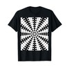 Starlight Beam With Dovetail Pattern Black On White T-Shirt